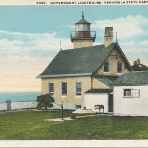 Eagle Bluff Lighthouse Postcard - Ephraim Historical Foundation 2019.089.0001