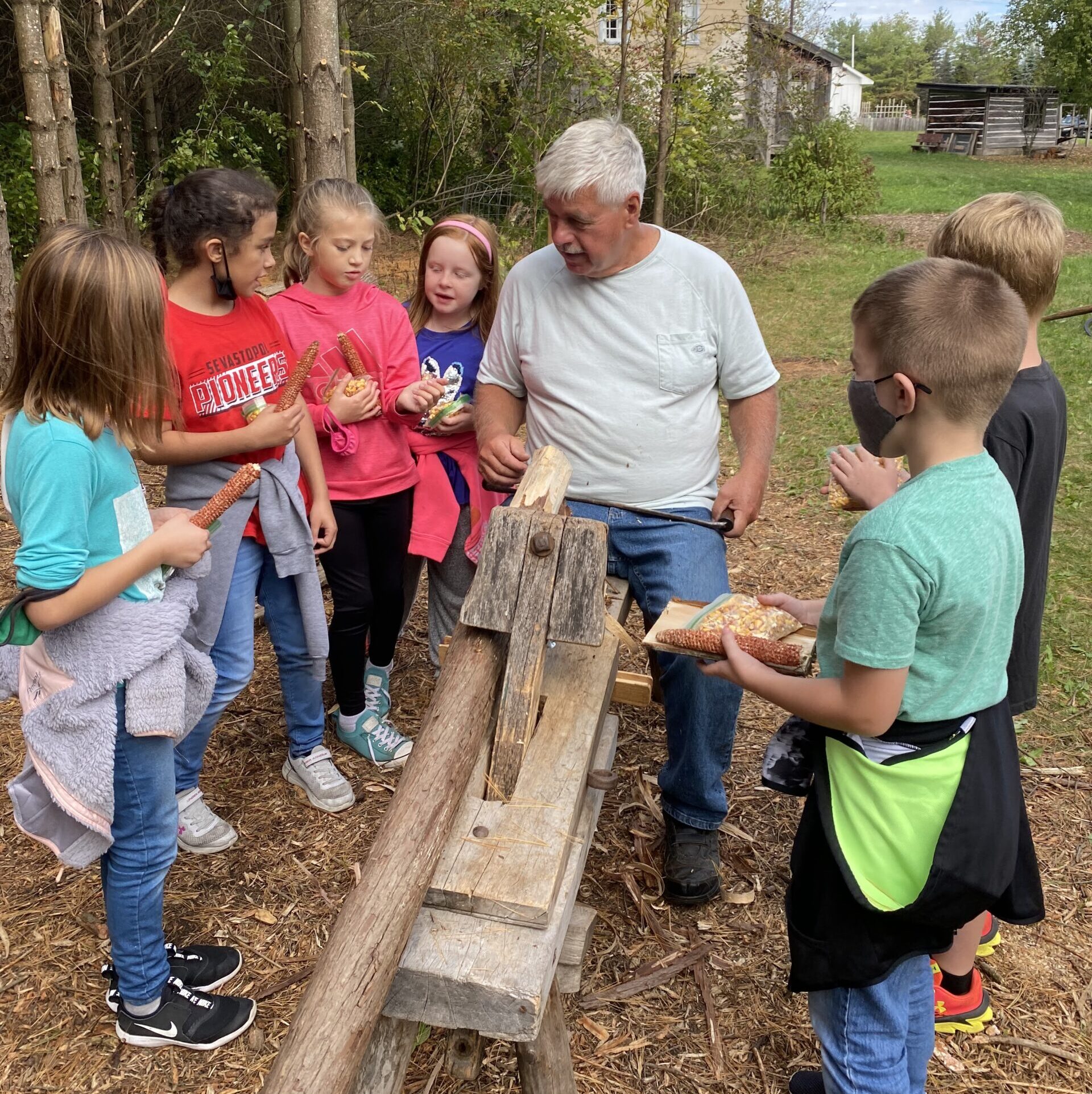 Students at Heritage Village